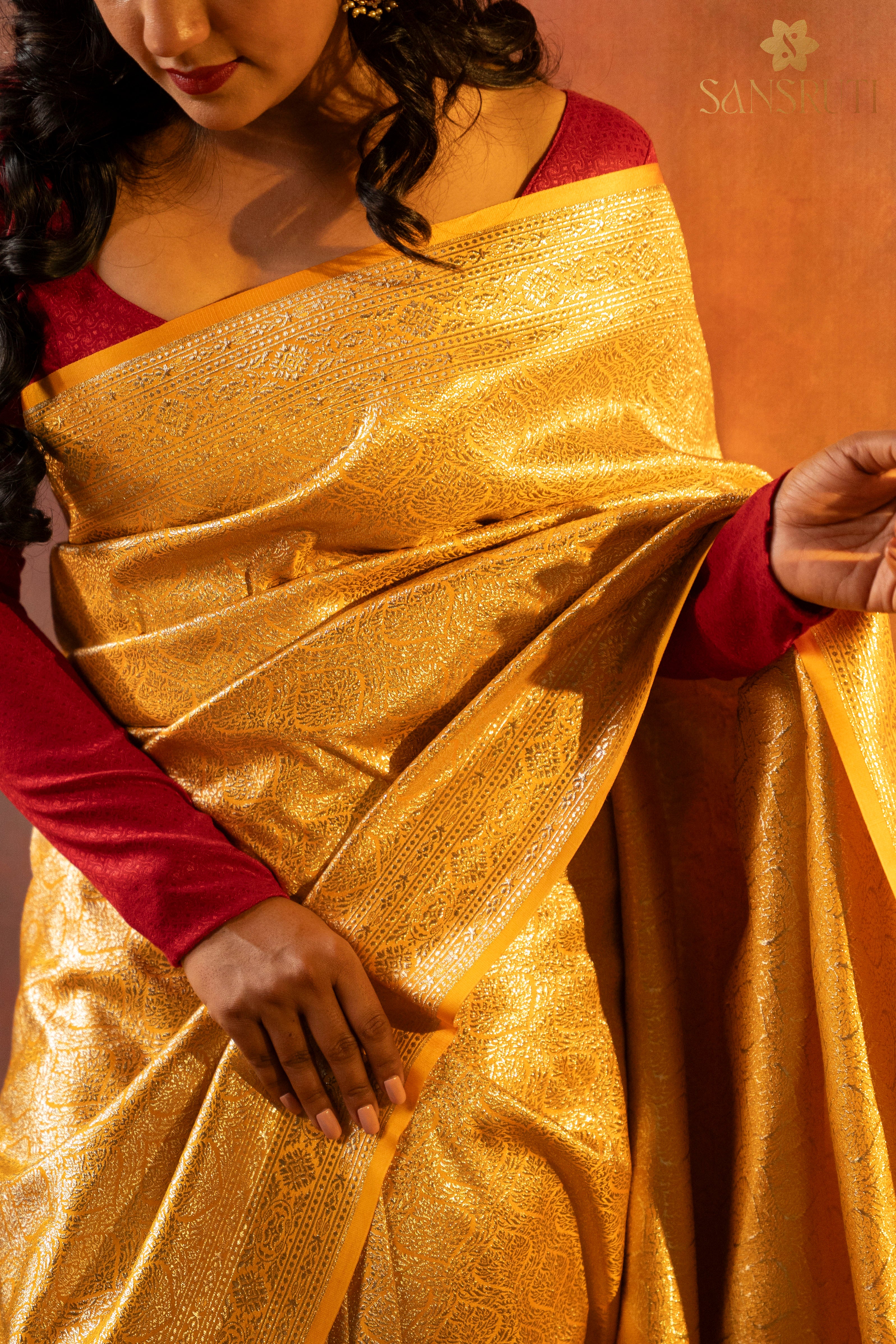Sunlit Glory Brocade Banarasi Saree