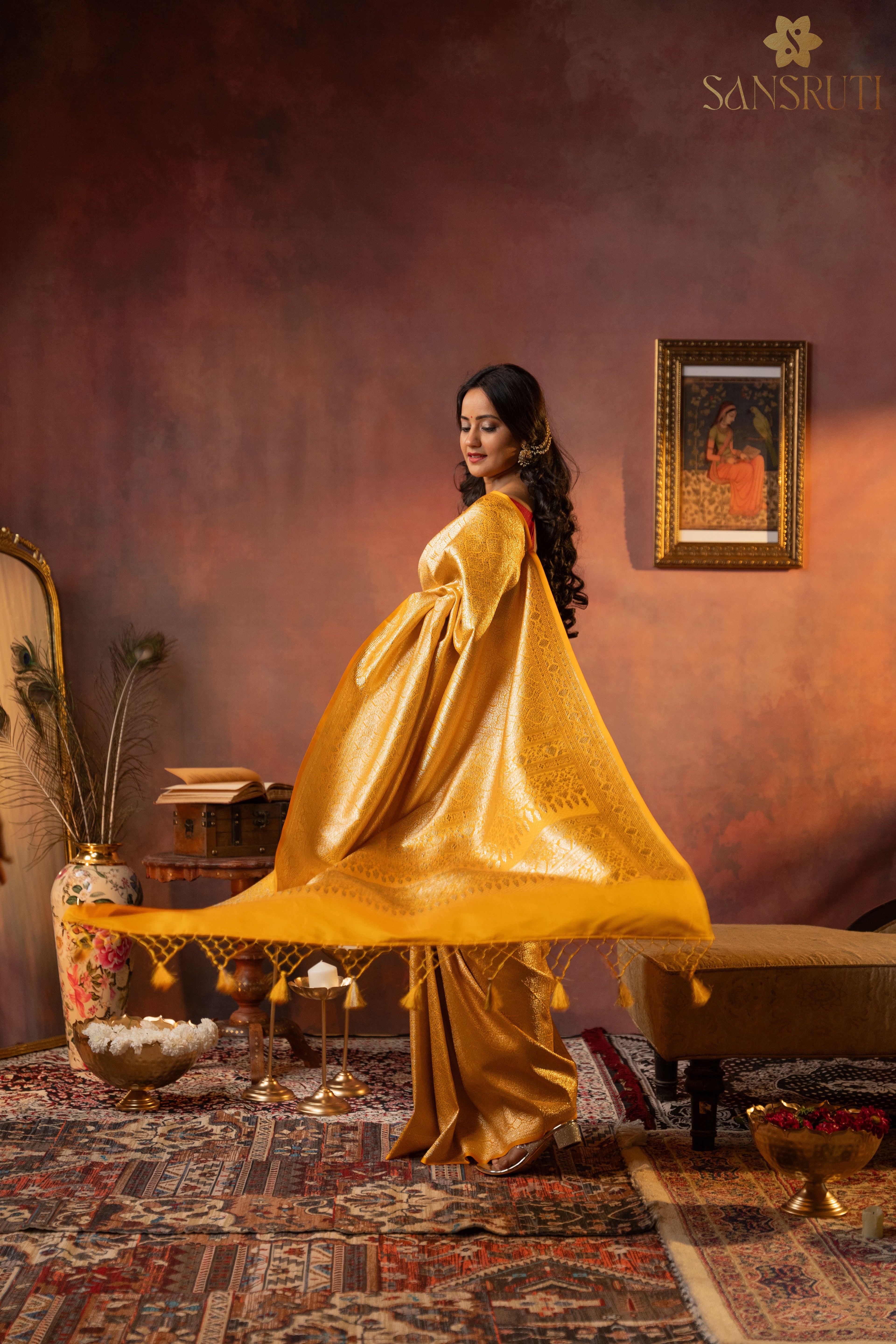 Sunlit Glory Brocade Banarasi Saree