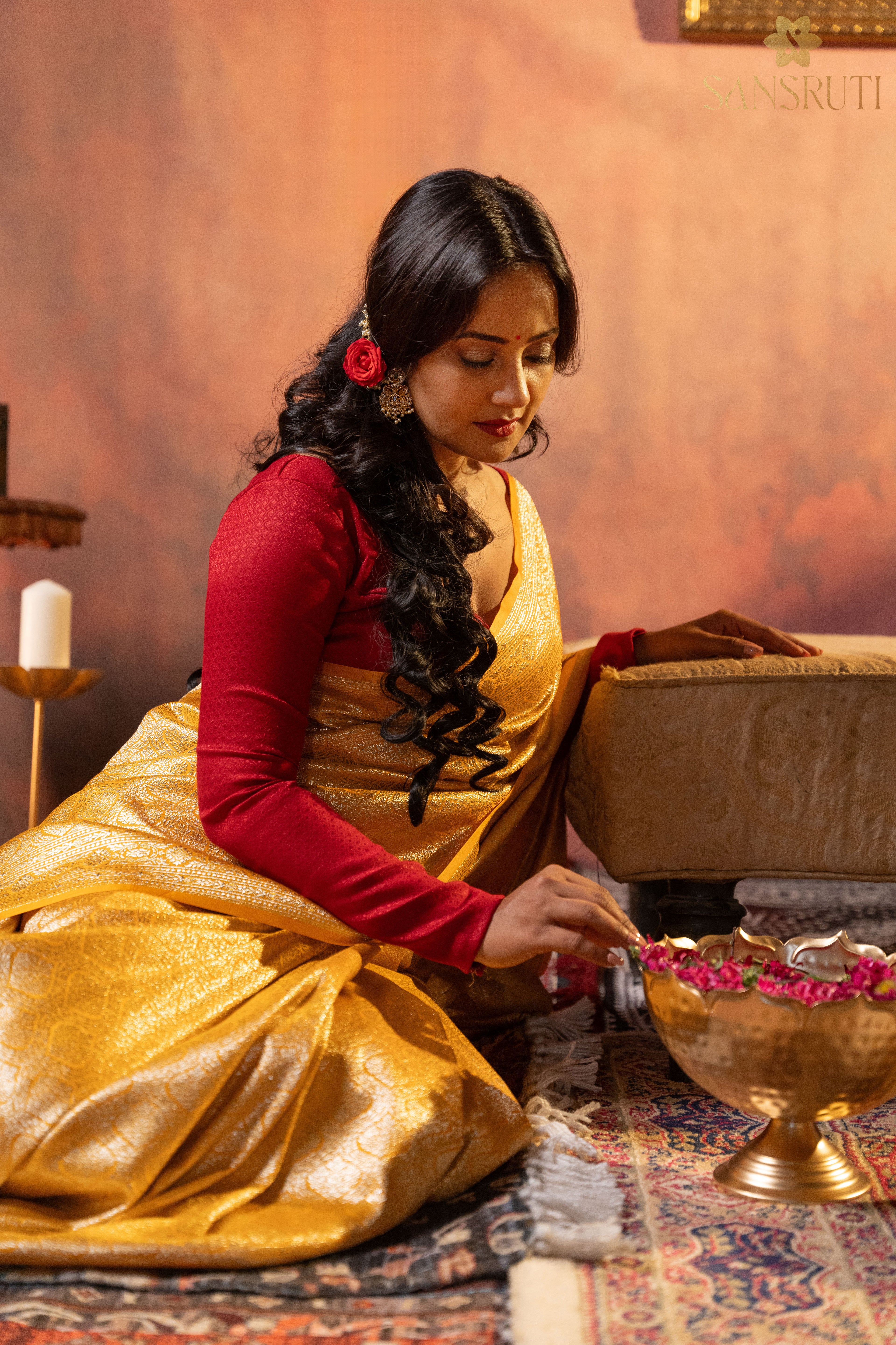 Sunlit Glory Brocade Banarasi Saree