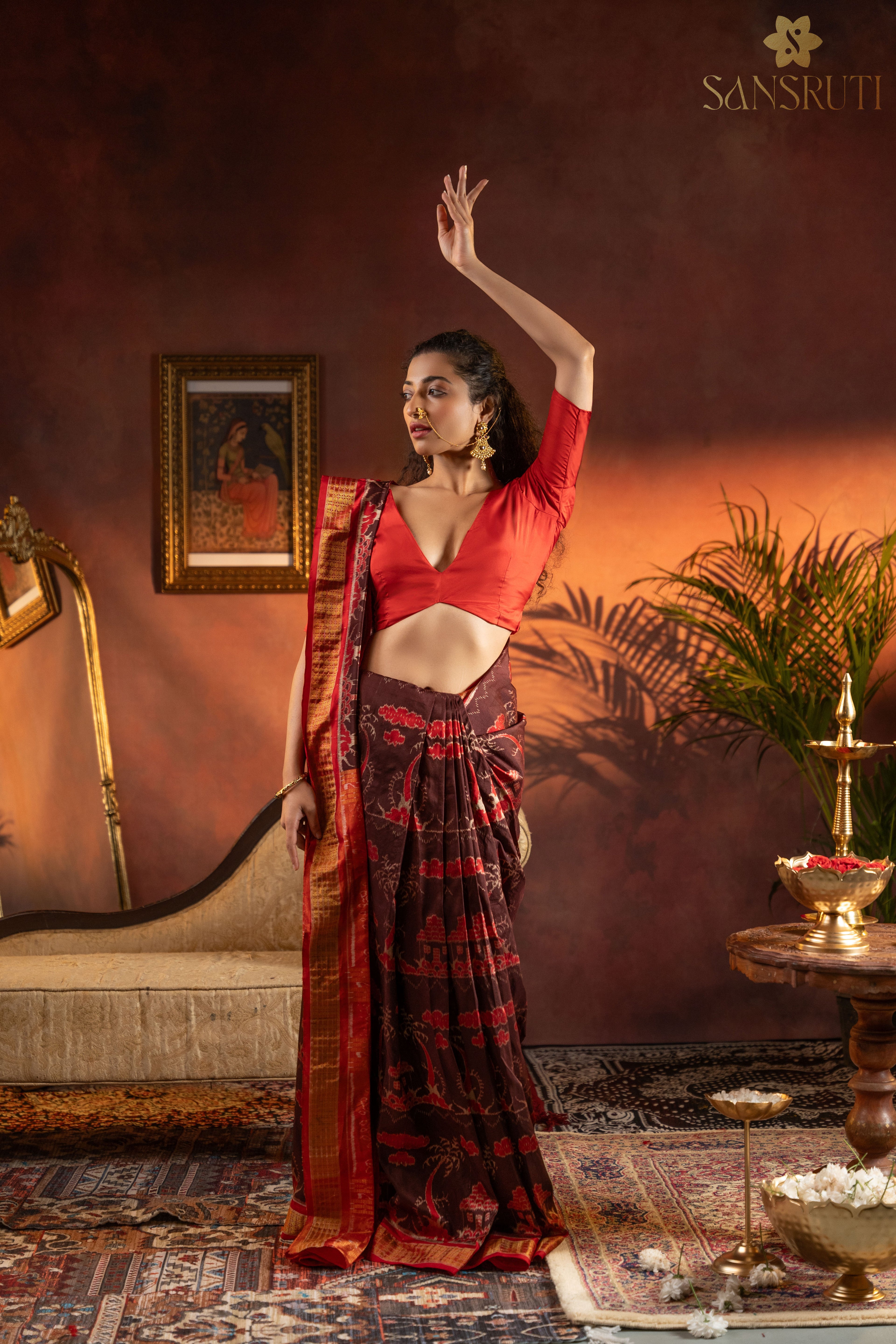 Village Story Sambalpuri Silk Saree