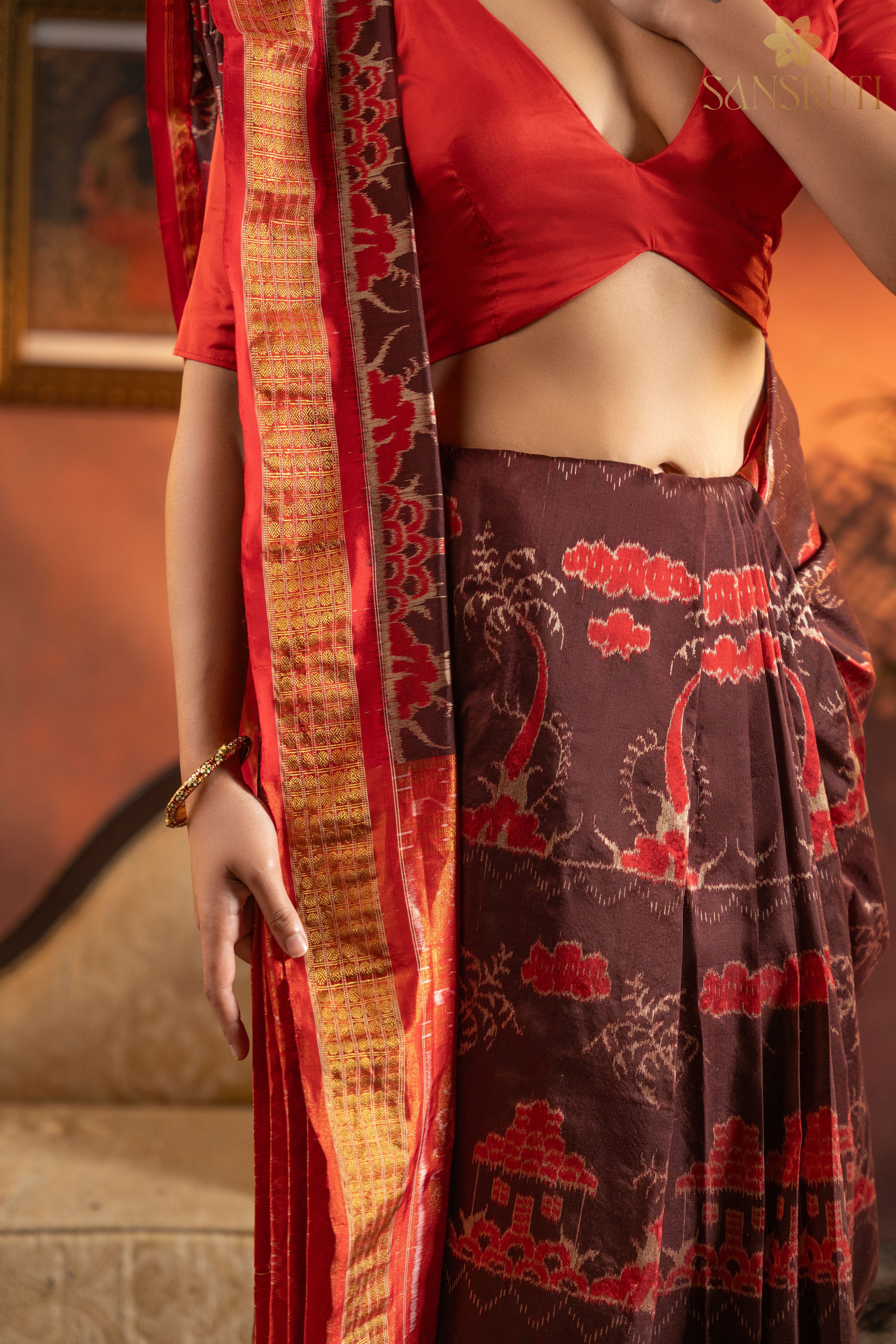 Village Story Sambalpuri Silk Saree