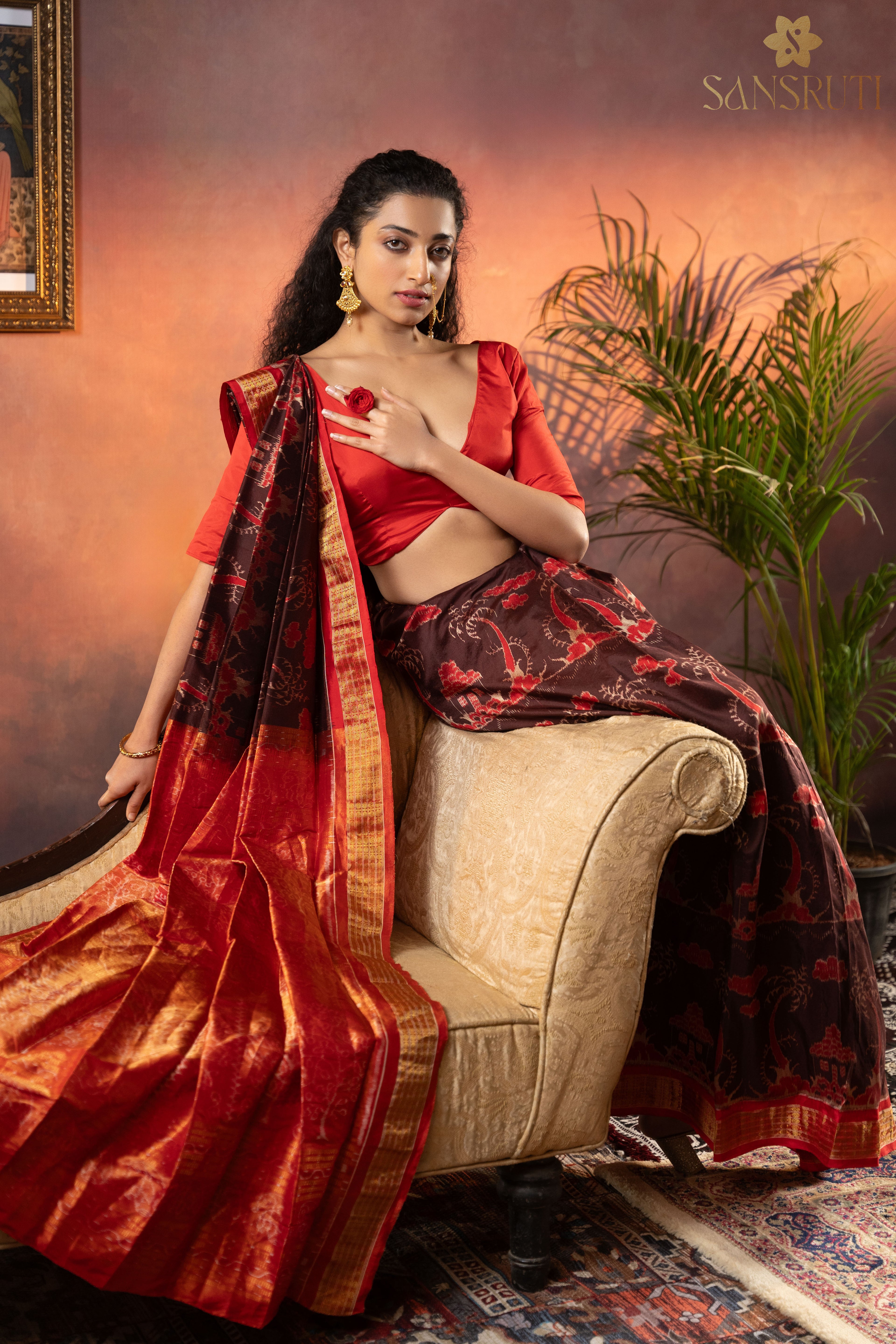 Village Story Sambalpuri Silk Saree