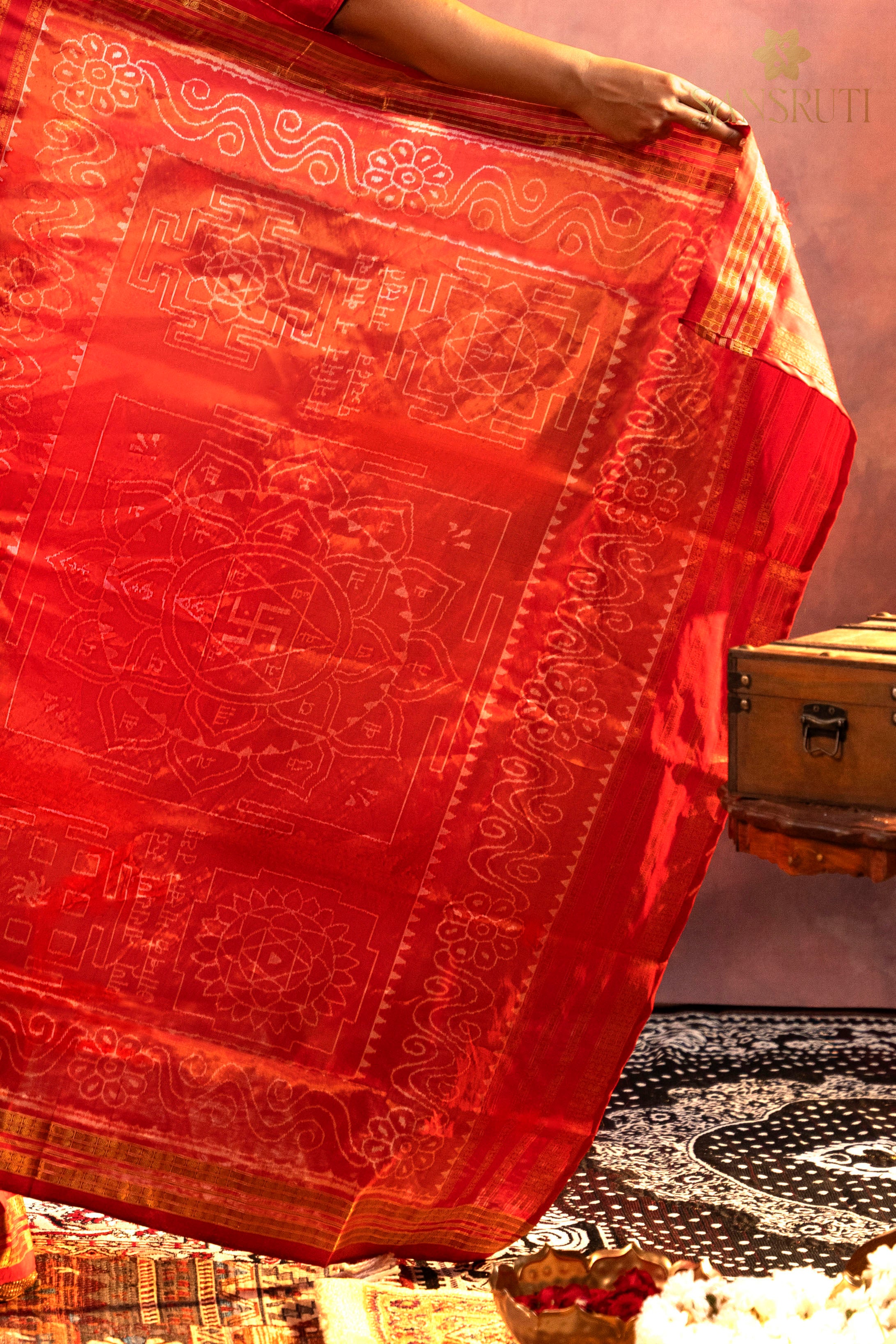 Shree Laxmi Yantra Sambalpuri Silk Saree