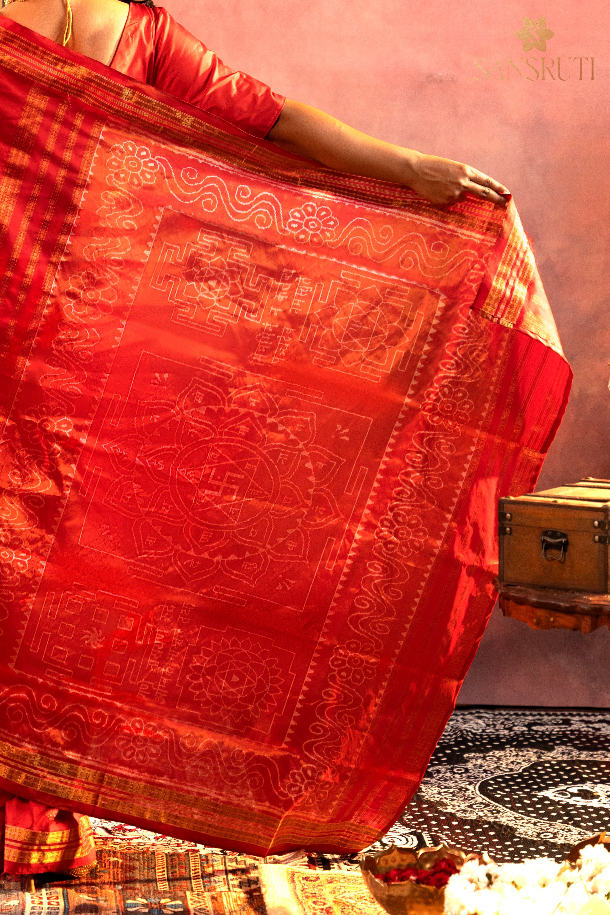 Shree Laxmi Yantra Sambalpuri Silk Saree