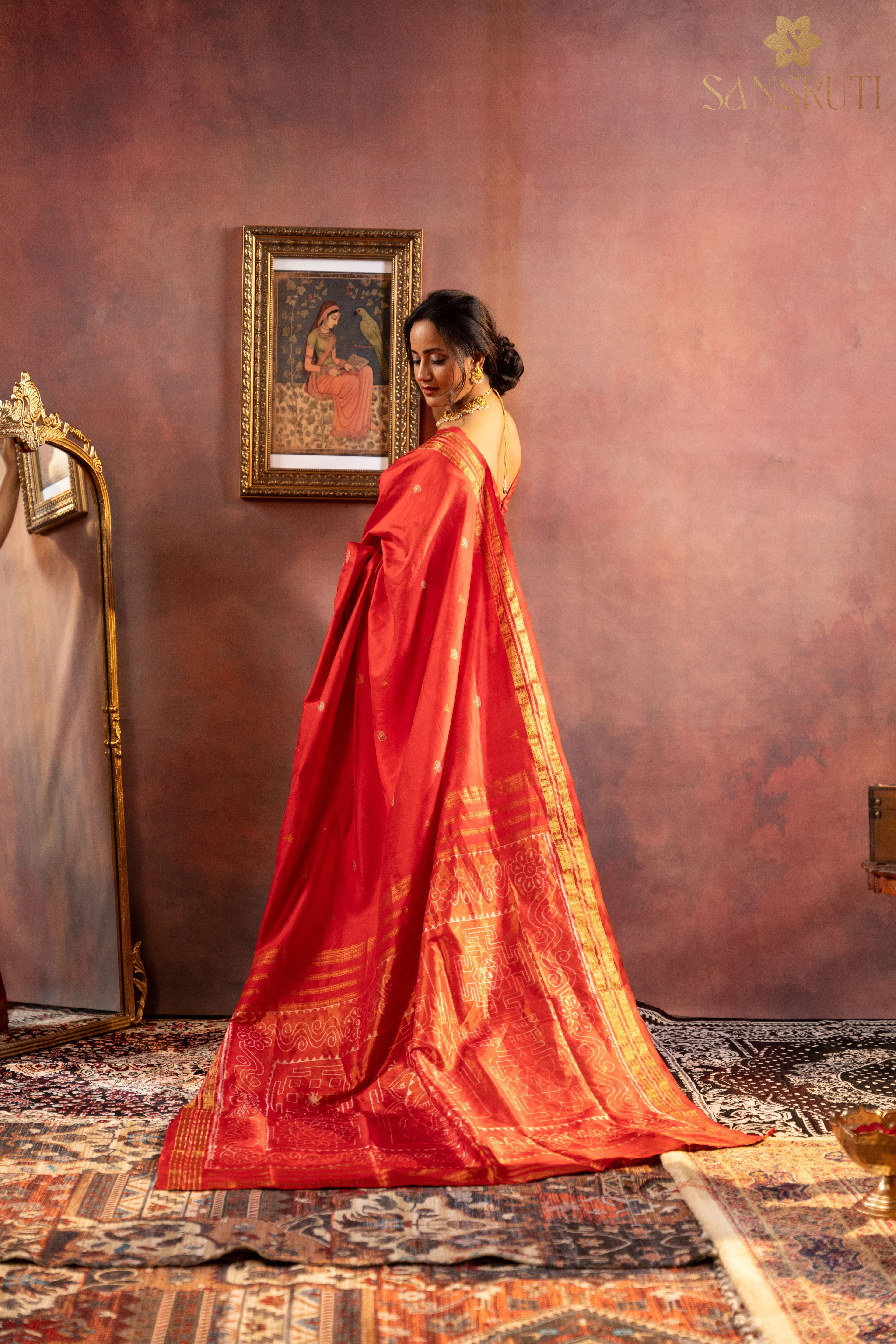 Shree Laxmi Yantra Sambalpuri Silk Saree