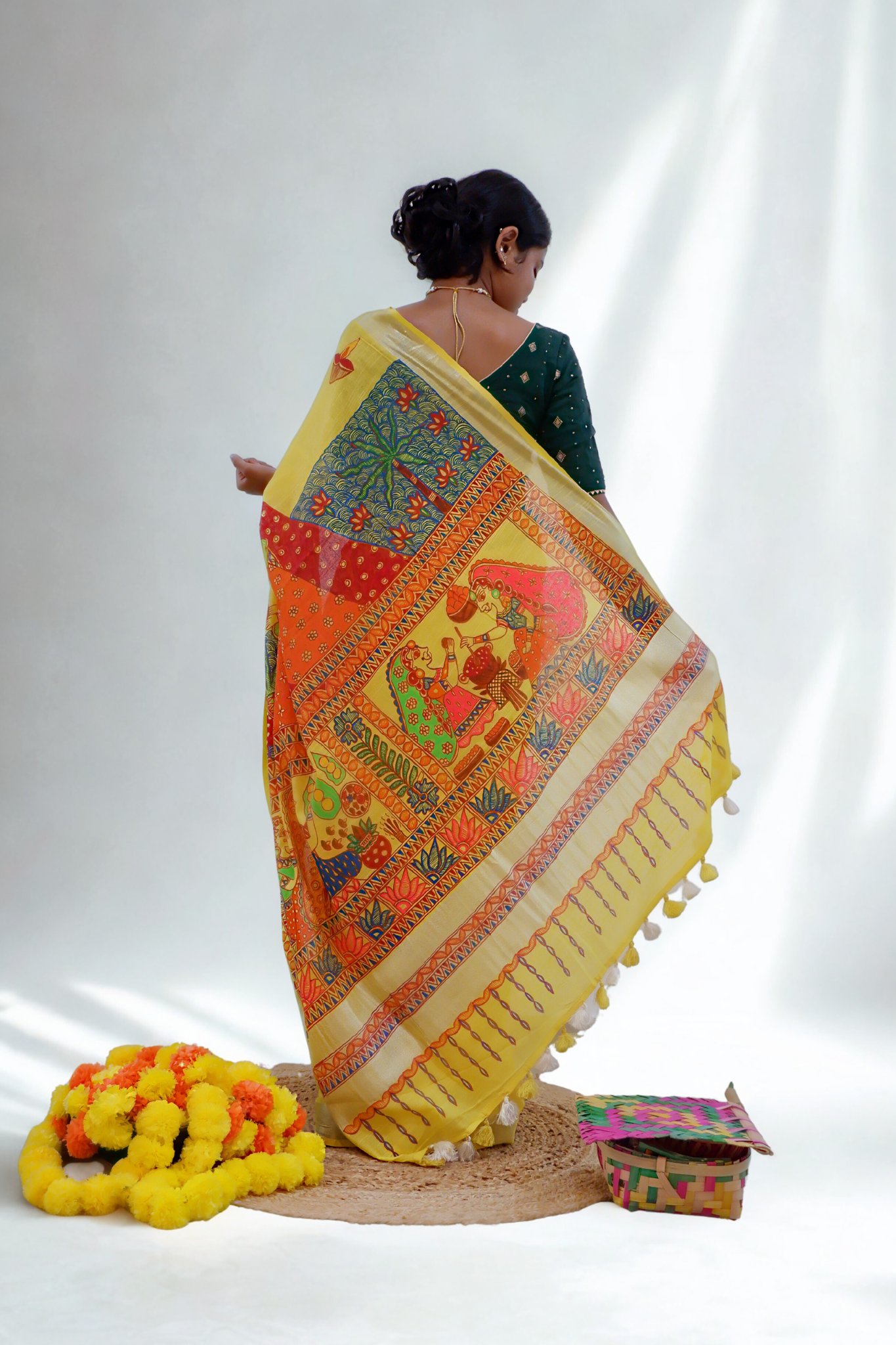 Kharna Puja Madhubani Cotton Saree
