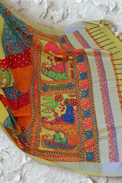 Kharna Puja Madhubani Cotton Saree