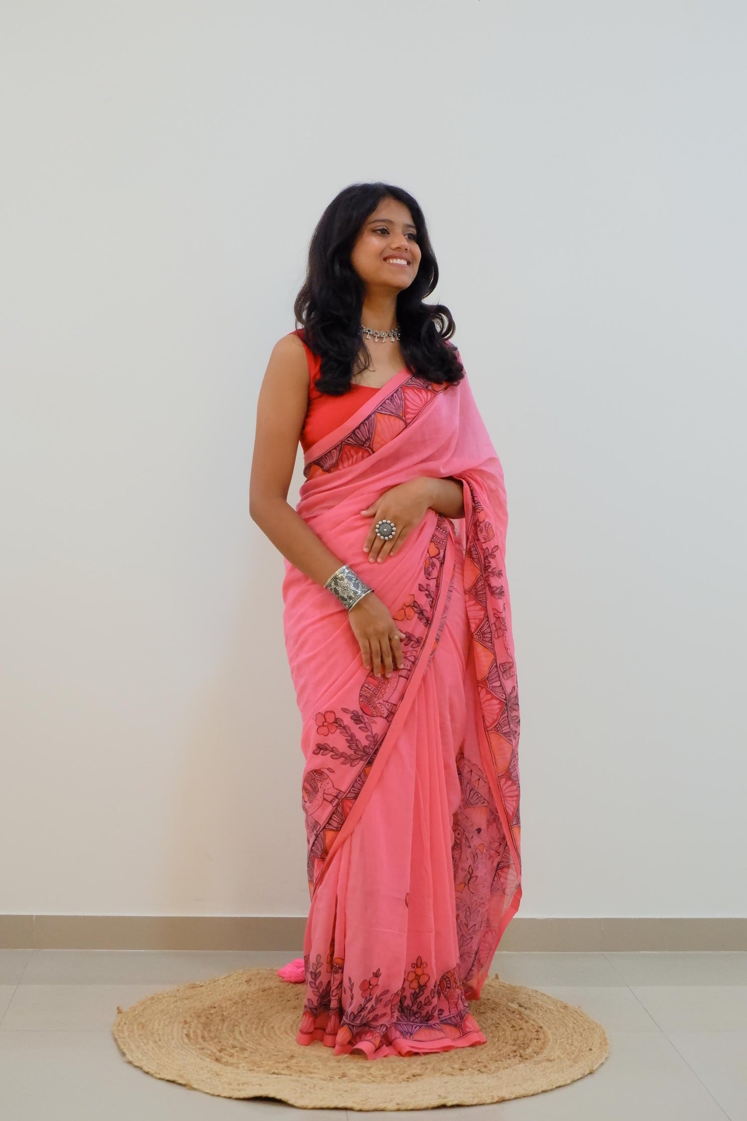 Regal Bloom Madhubani Saree