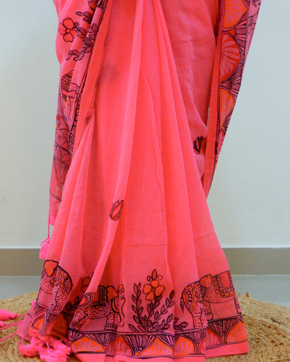 Regal Bloom Madhubani Saree