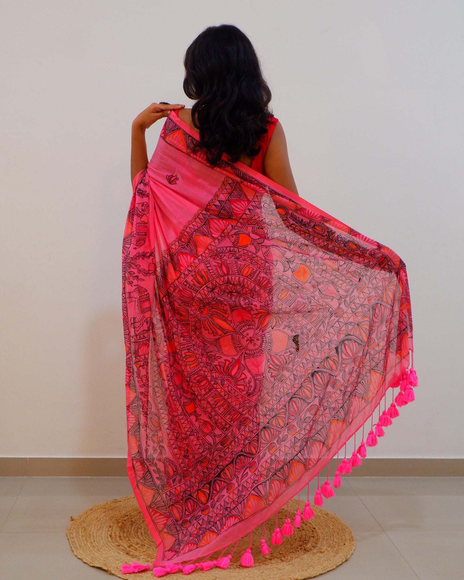 Regal Bloom Madhubani Saree