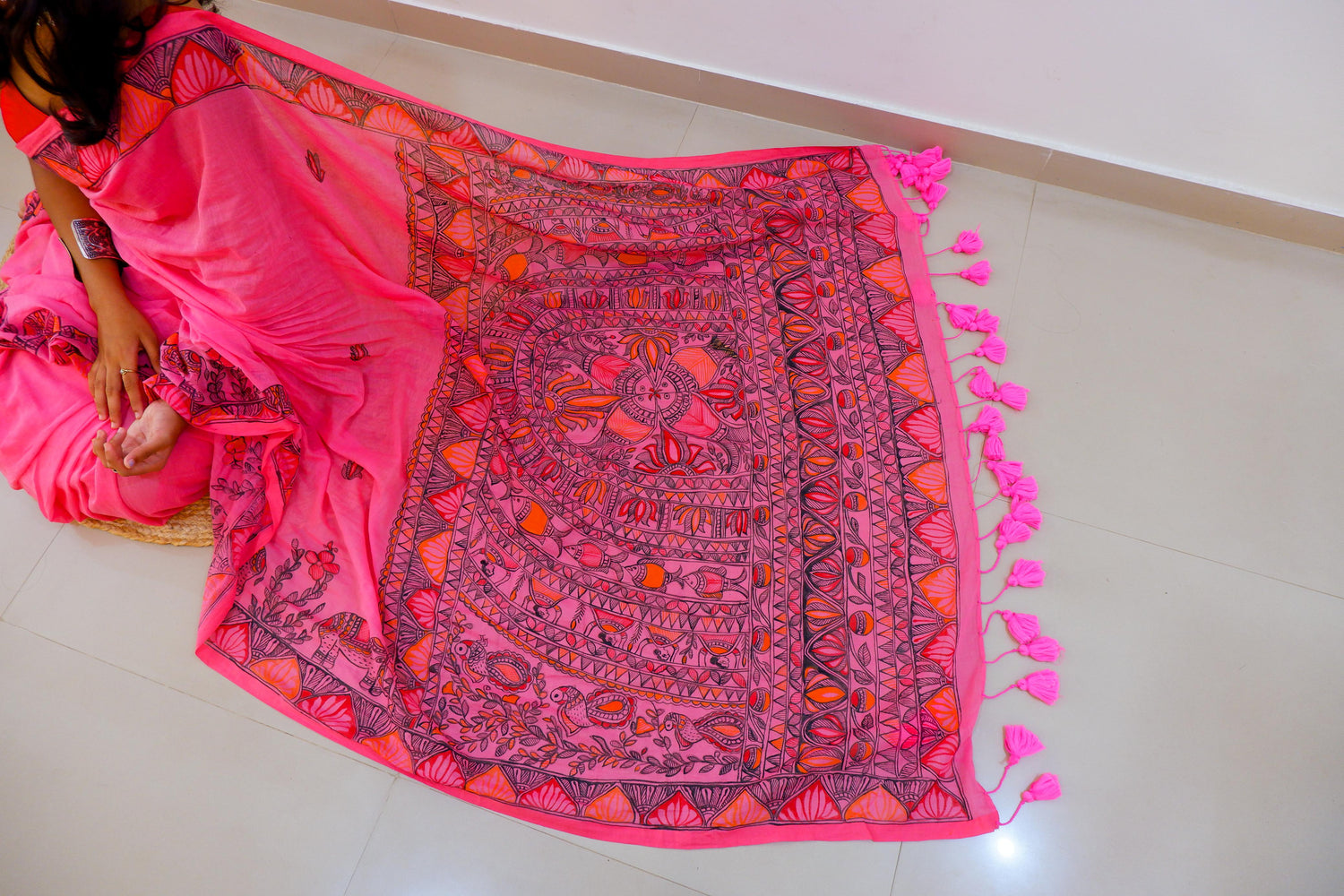 Regal Bloom Madhubani Saree