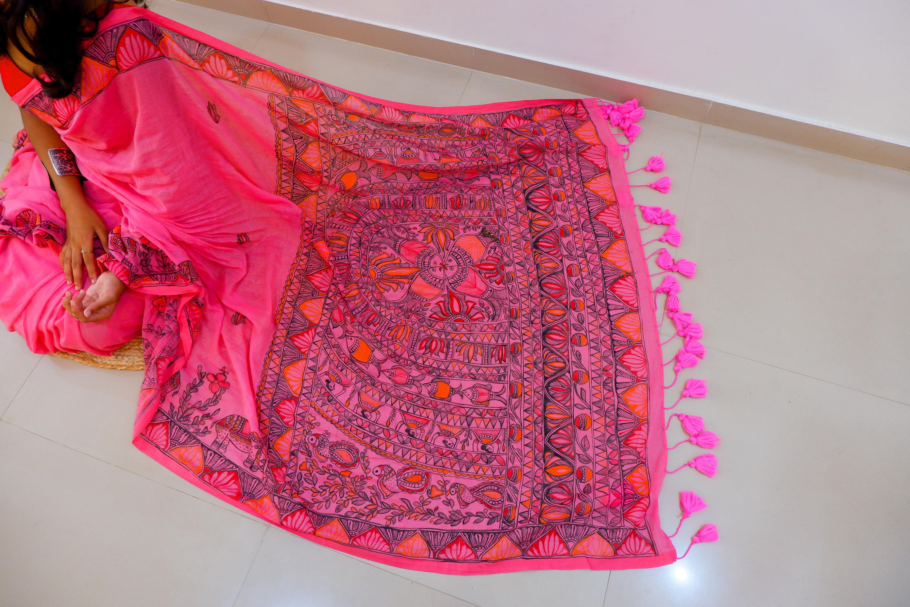 Regal Bloom Madhubani Saree